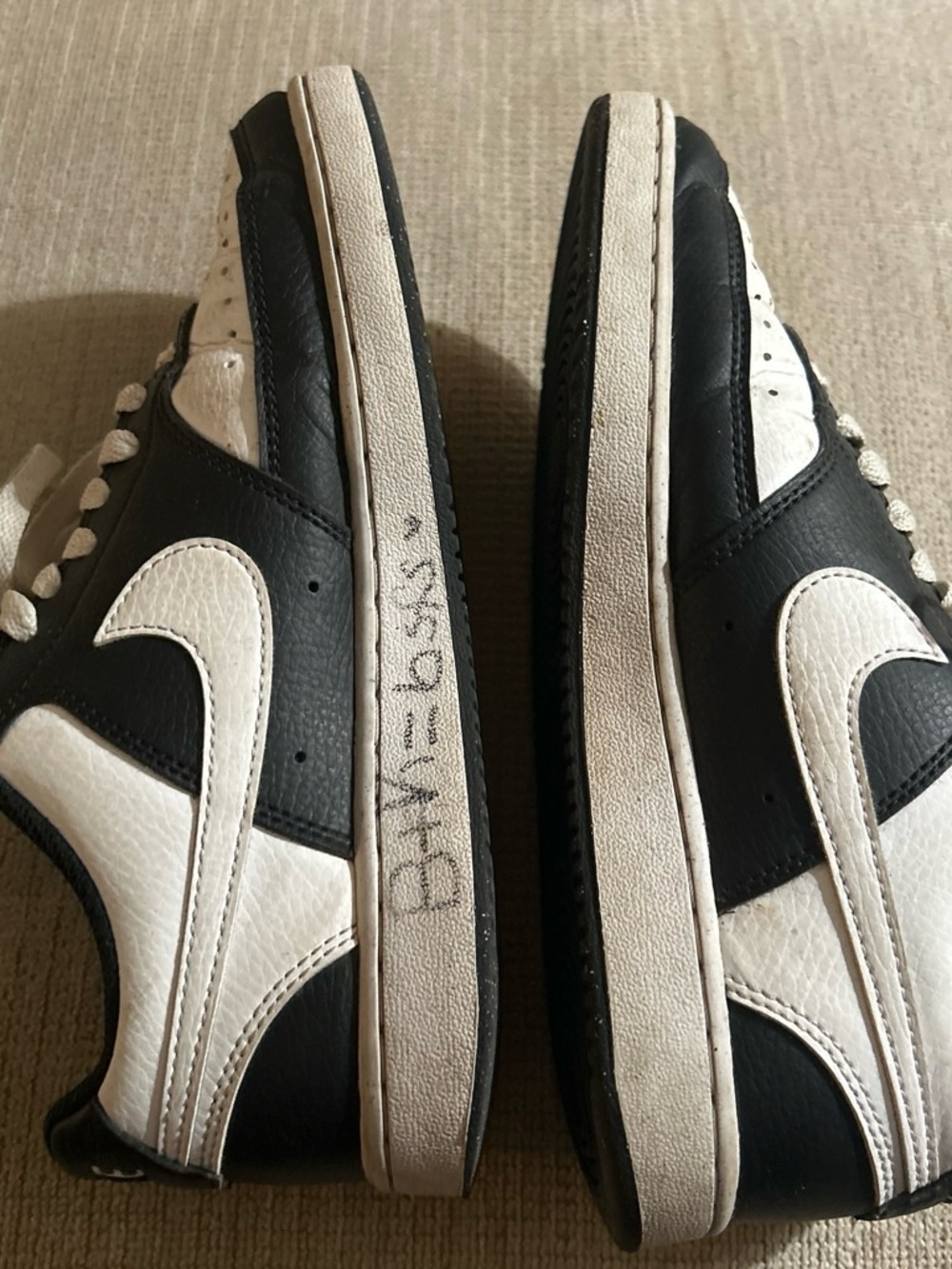Nike Black and White Low-Top Athletic Sneakers